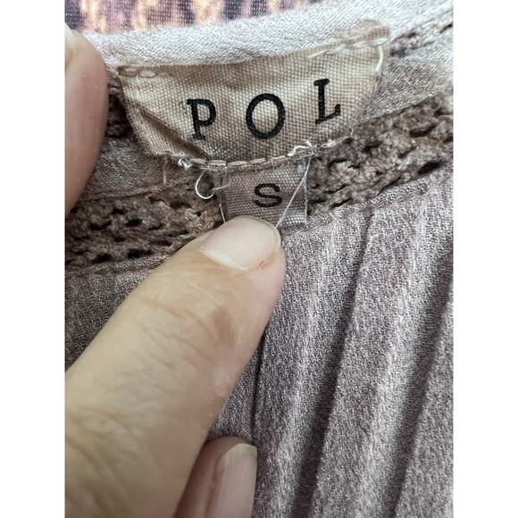 Anthropologie POL Sz S Tunic Top Boat Neck Embroidery Tassels Flounce Hem Boho - Picture 7 of 9